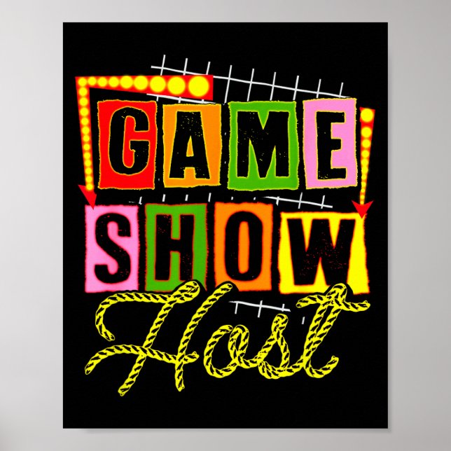 Board Game Lover Trivia Game Night Funny Game Show Poster (Framsidan)