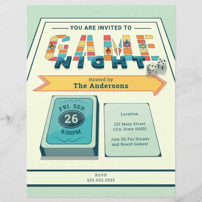 Board Game Night Flyer (Framsidan)