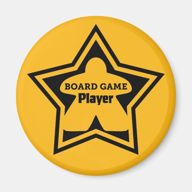 Board Game Player Black Ram Magnet (Framsidan)