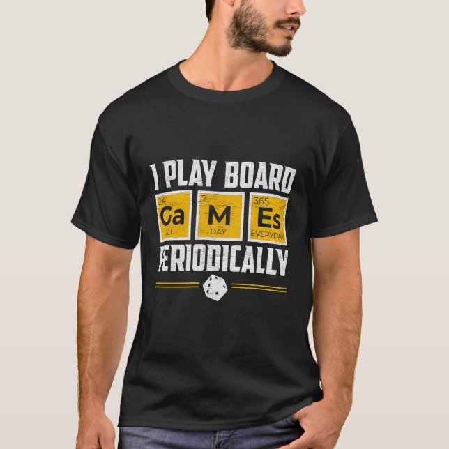 Board Games Periodic Bord Gamer Science Älskare Gi T Shirt (Framsida)