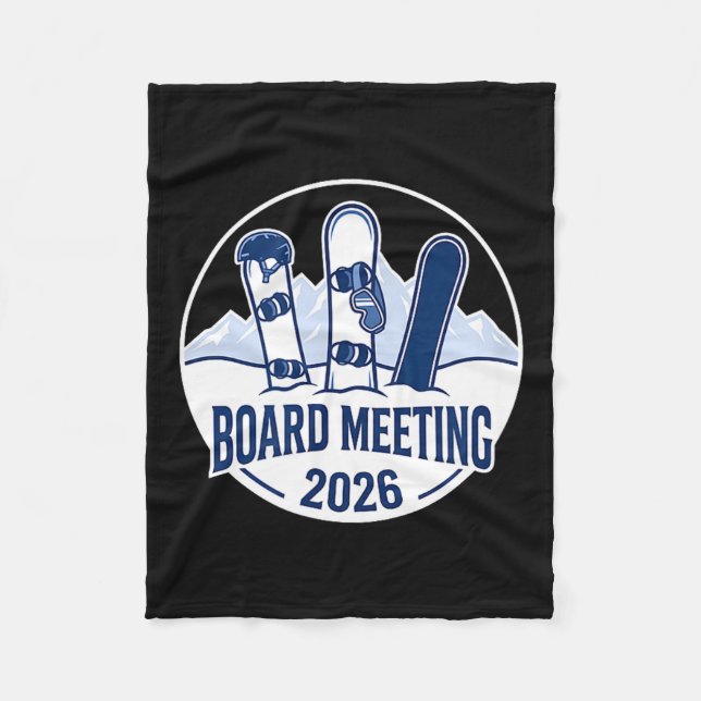 Board Meeting 2026 Funny Snowboarding Winter Srts  Fleecefilt (Framsidan)
