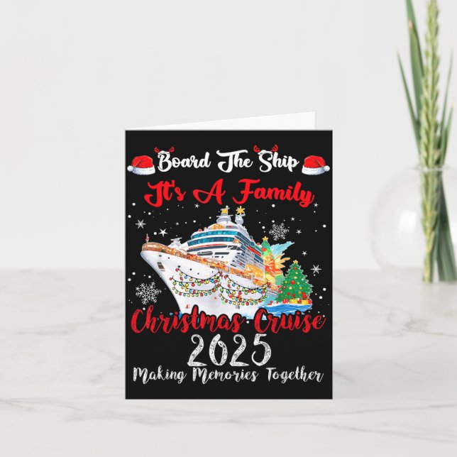 Board The Ship It's A Family Christmas Cruise 2025 Kort (Framsida)