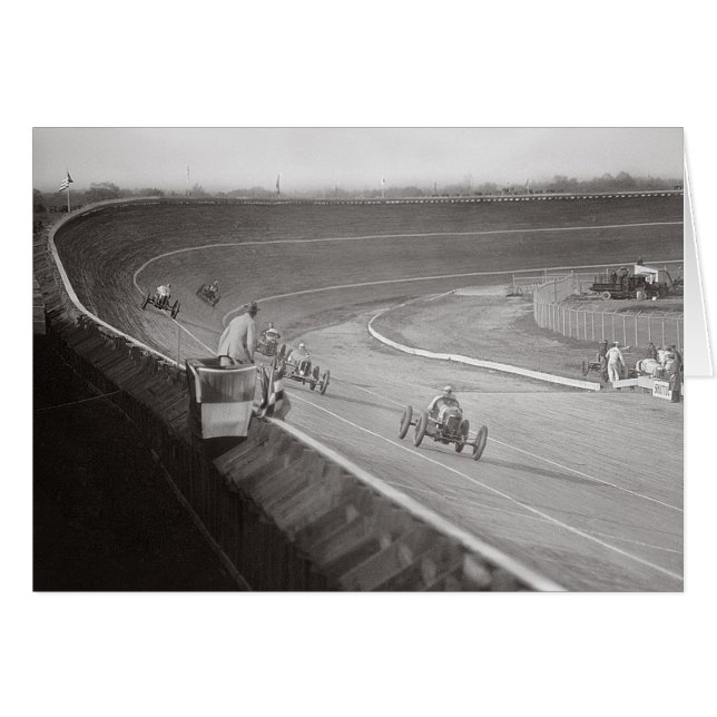 Board Track Speedway, 1925 Hälsningskort (Framsidan Horizontal)