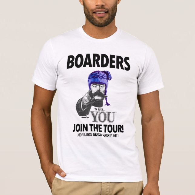 Boarders önskar vi dig! t shirt (Framsida)