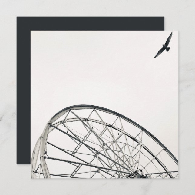 boardgångjärnshjul inbjudningar (Fram/baksida)