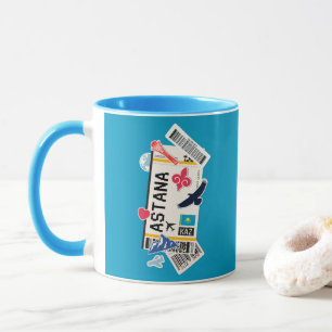 BOARDING PASS ASTANA KAZAKSTAN MUGG