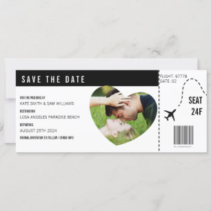 Boarding Pass Biljett Foto Personlig Anpassad Spara Datumet