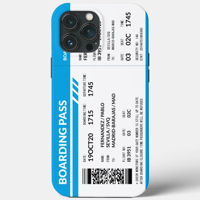 Boarding Pass (blue) (Baksida)