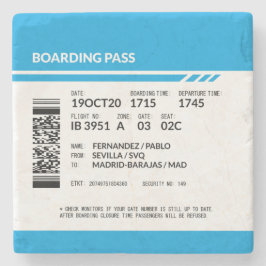 Boarding Pass (blue) Stenunderlägg