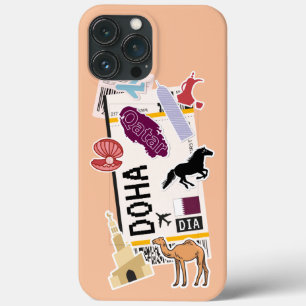 BOARDING PASS DOHA QATAR iphone case