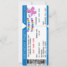 Boarding Pass Fly High Födelsedagsfest