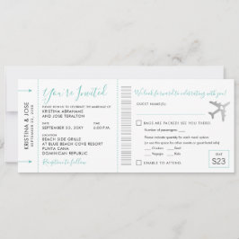 Boarding Pass Flygbiljett Allt-i-ett-inbjudan