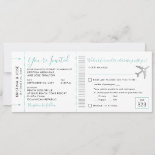 Boarding Pass Flygbiljett Allt-i-ett-inbjudan