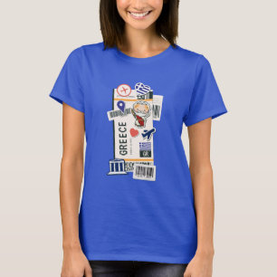 BOARDING PASS GREECE T SHIRT