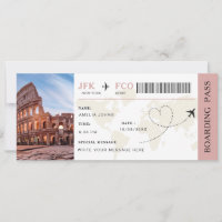 Boarding Pass Överraskningsresa Flygbiljett