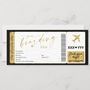 Boarding Pass Surprise Fake Airline Biljett