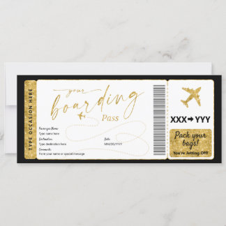 Boarding Pass Surprise Fake Airline Biljett