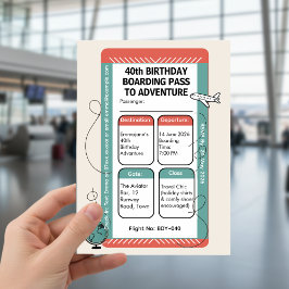 Boarding Pass to Adventure – Travel Themed Inbjudningar