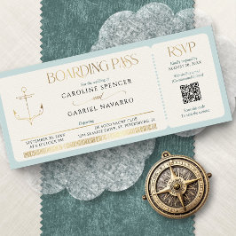 Boarding Pass Wedding Invitation Inbjudningar