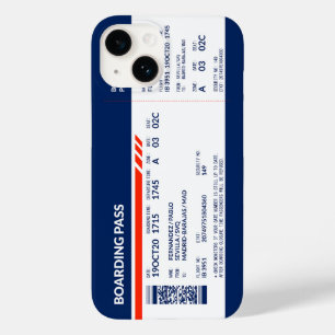 Boardingkort - blått och rött