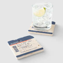 Boardingkort - blått och rött