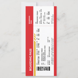 Boardingkort - Rött