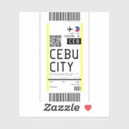 Boardingkort till Cebu City (CEB) Klistermärken