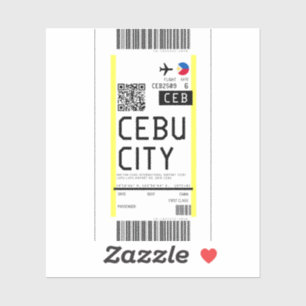 Boardingkort till Cebu City (CEB) Klistermärken