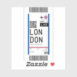 Boardingkort till London (LHR) Klistermärken