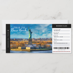 Boardingkortet New York Resa i Biljett
