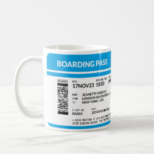 Boardingpass 5 000 x 1 958 (blått) SFR Kaffemugg