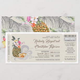 Boardingpass Ananas Förkortningsmiddag för båg Inbjudningar