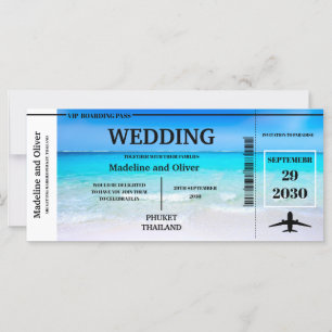 Boardingpass Destinationstest Tropical Beach Weddi