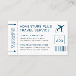 Boardingpass för Agent-destinationsplanering Visitkort