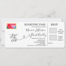 Boardingpass för bröllop i Rom, Italien