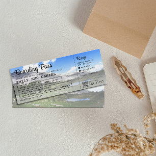 Boardingpass för Colorado-destinationen Bröllop Inbjudningar