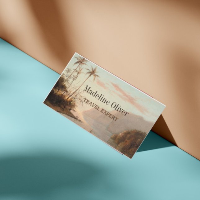 Boardingpass för den tropiska ön Agent Visitkort (Skapare uppladdad)