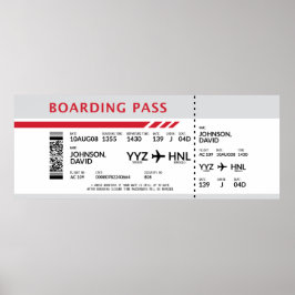 Boardingpass - Grått Poster