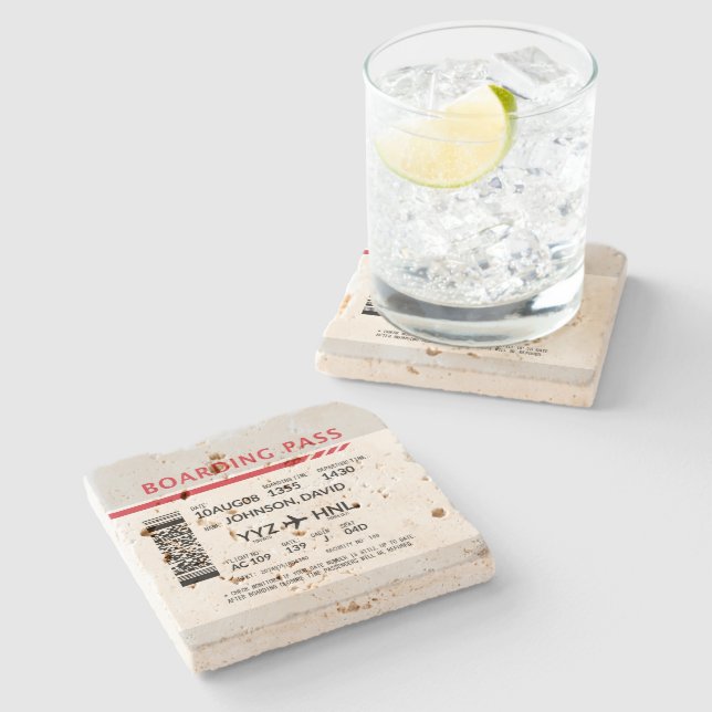 Boardingpass - Grått Stenunderlägg (Sidan)