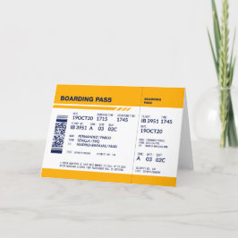 Boardingpass - Gult Tack Kort