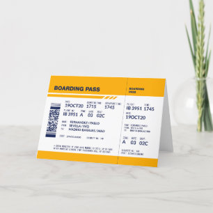 Boardingpass - Gult Tack Kort
