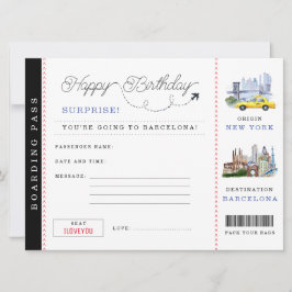 Boardingpass | Helg i Spanien Inbjudan