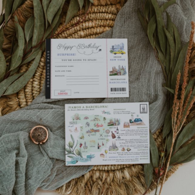 Boardingpass | Helg i Spanien Inbjudningar (Skapare uppladdad)