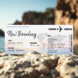 Boardingpass Ocean Sunset Destinations Wedding Program