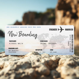 Boardingpass Ocean Sunset Destinations Wedding Spara Datumet