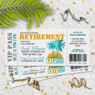 Boardingpass Pension Party Inbjudningar