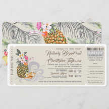 Boardingpass | Persika ananas | BRÖLLOP BILJETT