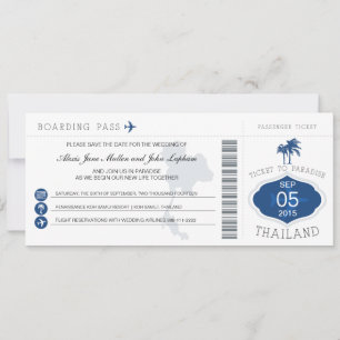 Boardingpass till Thailand Spara datum Datumet