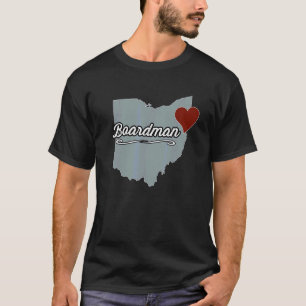 Boardman Ohio OH Stad Stat USA Sött Souvenir T Shirt