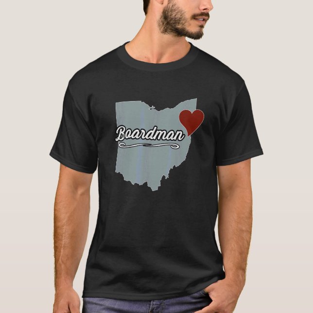 Boardman Ohio OH Stad Stat USA  Sött Souvenir T Shirt (Framsida)